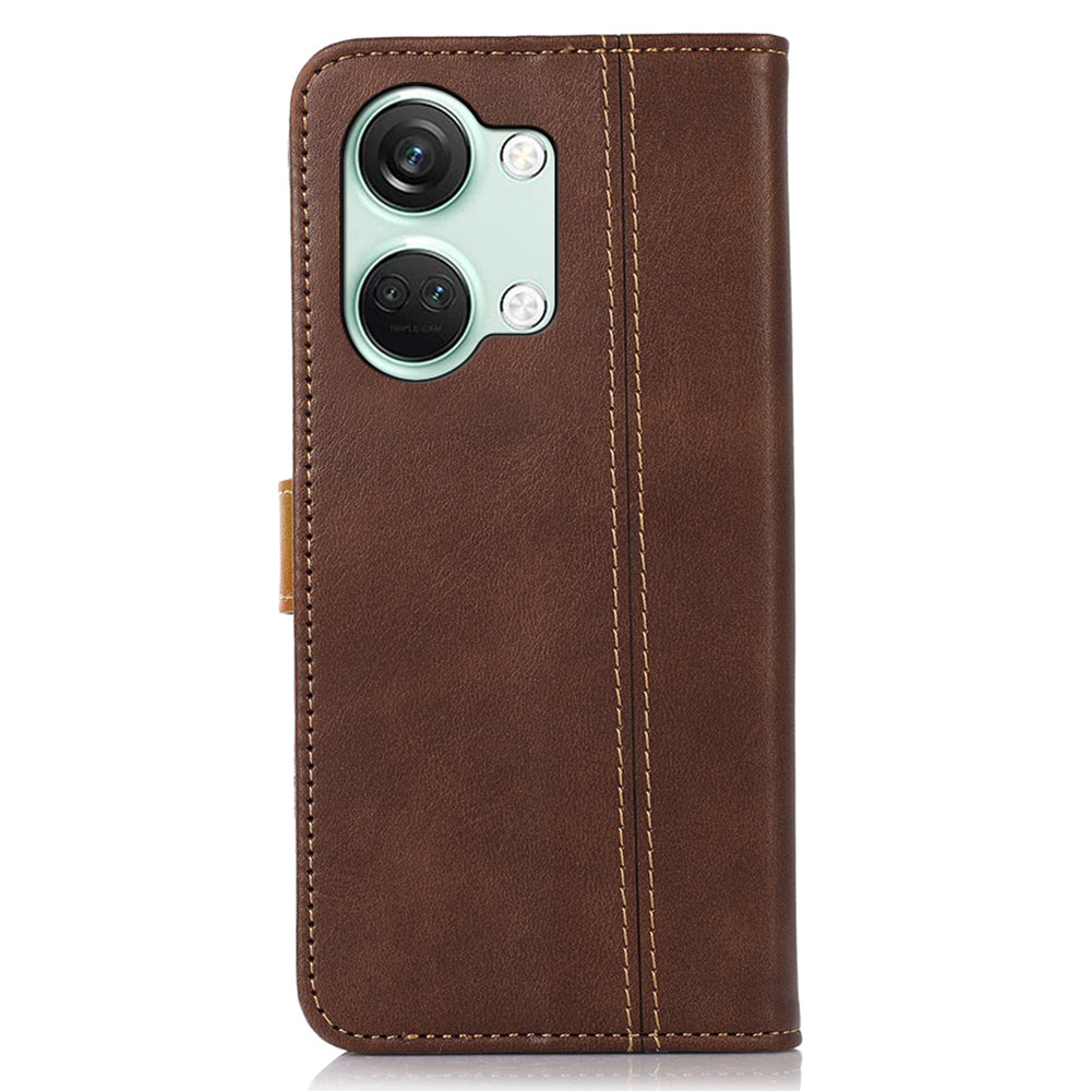 Phone Case for OnePlus Nord 3 5G / Ace 2V Calf Texture Foldable Stand Wallet Flip PU Leather Cover