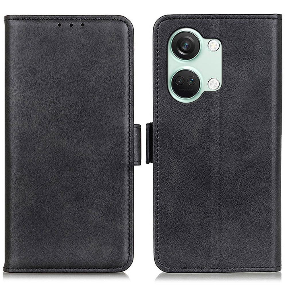 For OnePlus Nord 3 5G / Ace 2V Cowhide Texture Wallet Stand Phone Case PU Leather Cover Shell