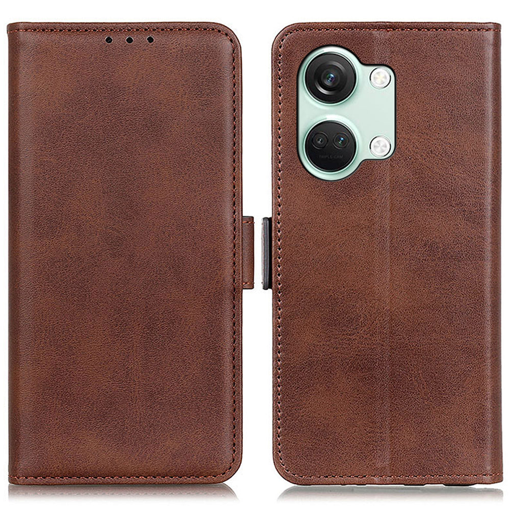 For OnePlus Nord 3 5G / Ace 2V Cowhide Texture Wallet Stand Phone Case PU Leather Cover Shell