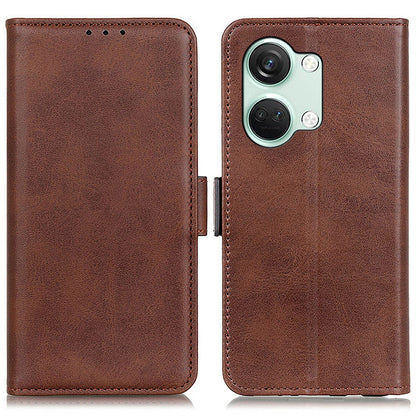 For OnePlus Nord 3 5G / Ace 2V Cowhide Texture Wallet Stand Phone Case PU Leather Cover Shell
