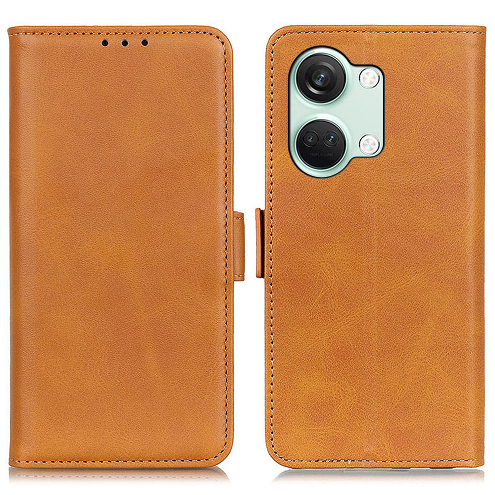 For OnePlus Nord 3 5G / Ace 2V Cowhide Texture Wallet Stand Phone Case PU Leather Cover Shell