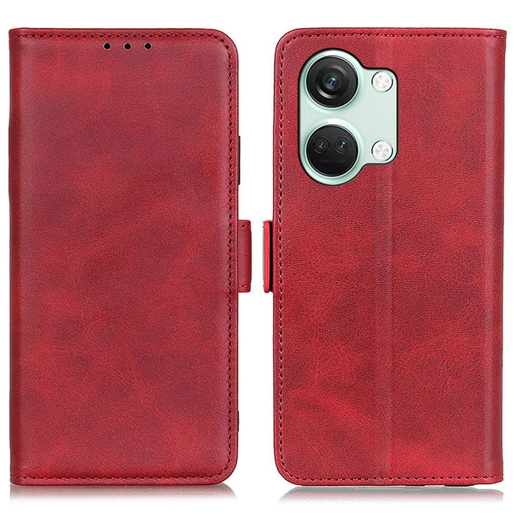 For OnePlus Nord 3 5G / Ace 2V Cowhide Texture Wallet Stand Phone Case PU Leather Cover Shell