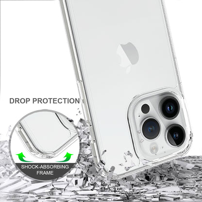 For iPhone 15 Pro Slim-Fit Hybrid Phone Cover Shell Anti-Scratch Clear Acrylic+TPU Mobile Phone Case