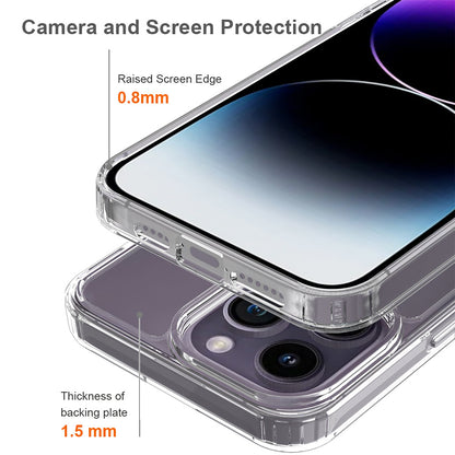 For iPhone 15 Pro Max Shockproof Acrylic+TPU Hybrid Mobile Phone Cover Clear Anti-Scratch Phone Case Shell