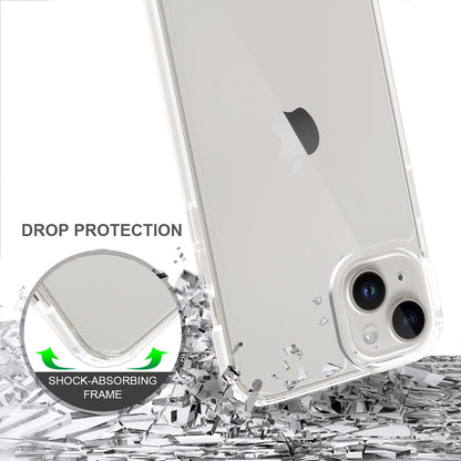 For iPhone 15 Plus Clear Acrylic+TPU Hybrid Phone Cover Anti-Scratch Mobile Phone Case Shell