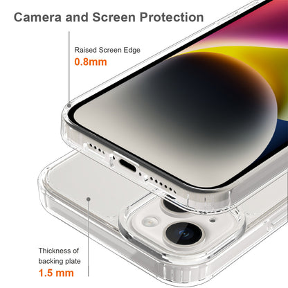 For iPhone 15 Plus Clear Acrylic+TPU Hybrid Phone Cover Anti-Scratch Mobile Phone Case Shell
