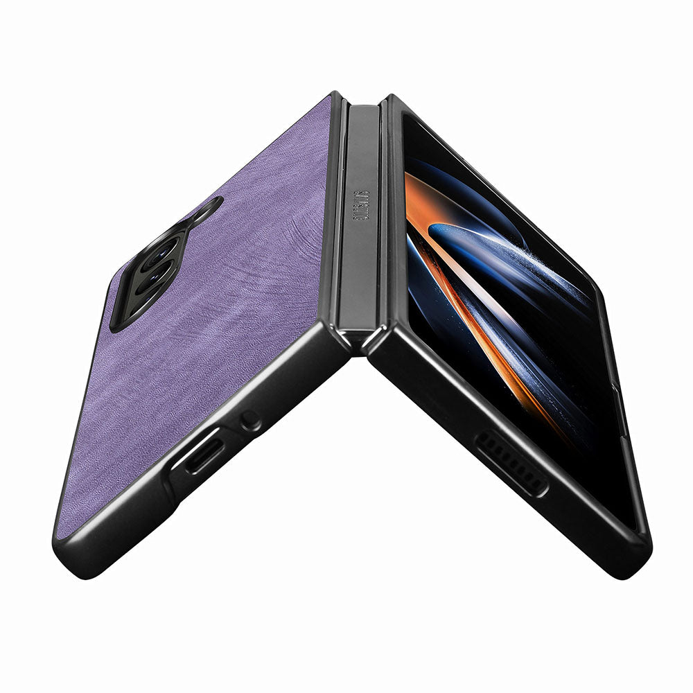 For Samsung Galaxy Z Fold5 5G Vintage PU Leather+PC Phone Case Anti-Scratch Protective Cover