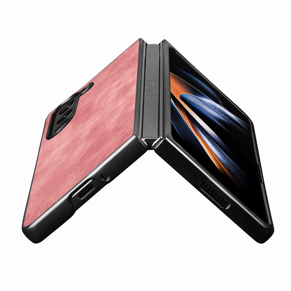 For Samsung Galaxy Z Fold5 5G Vintage PU Leather+PC Phone Case Anti-Scratch Protective Cover