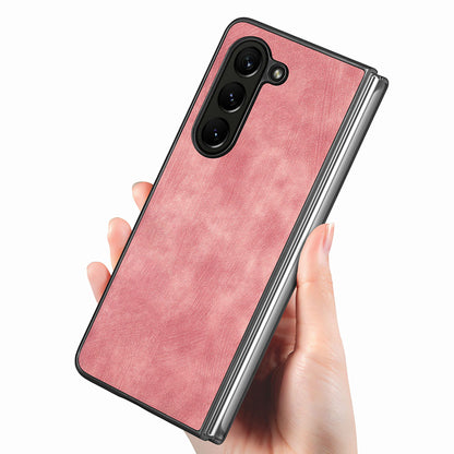 For Samsung Galaxy Z Fold5 5G Vintage PU Leather+PC Phone Case Anti-Scratch Protective Cover