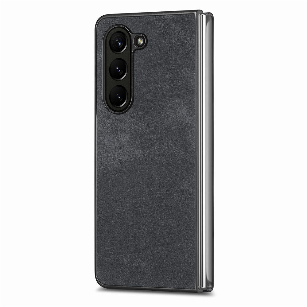 For Samsung Galaxy Z Fold5 5G Vintage PU Leather+PC Phone Case Anti-Scratch Protective Cover