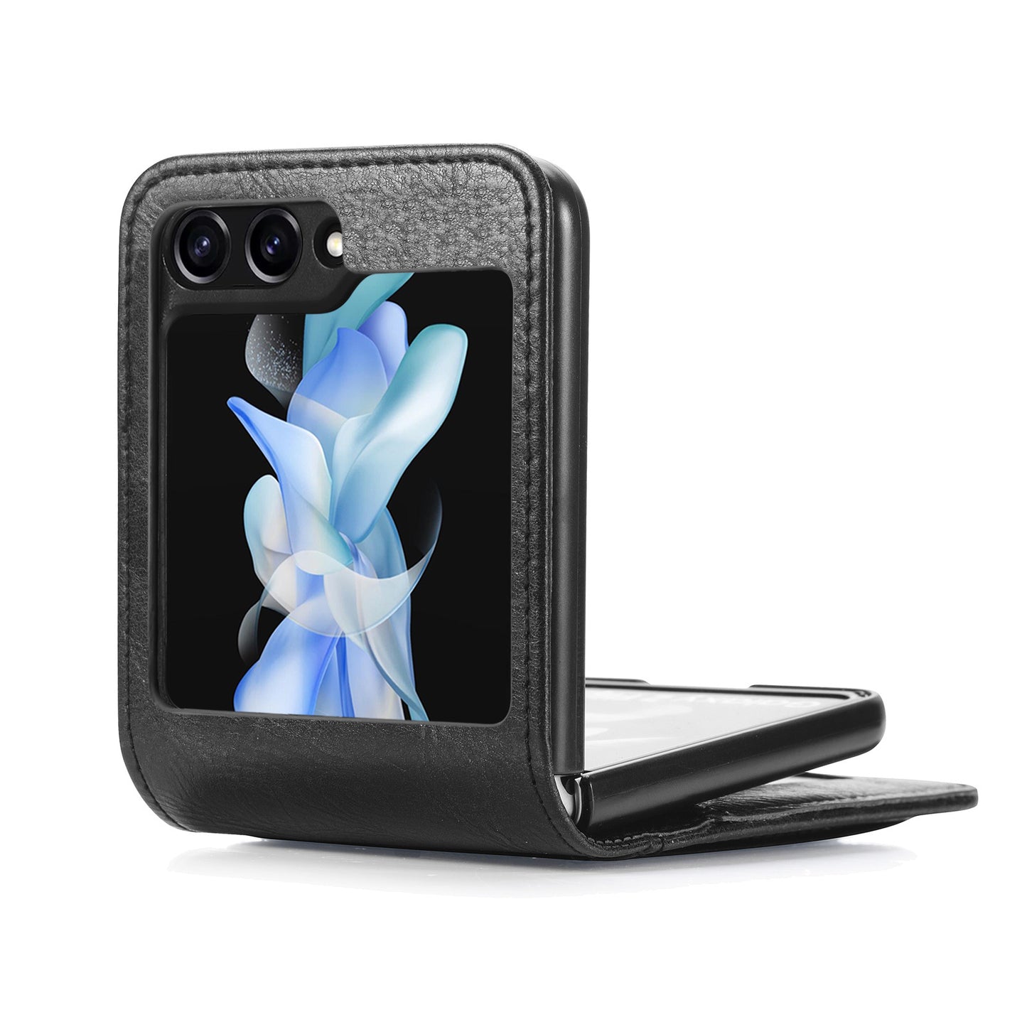 Wallet Phone Case for Samsung Galaxy Z Flip5 5G Anti-Drop PU Leather PC Phone Shell