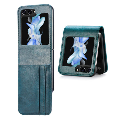 Wallet Phone Case for Samsung Galaxy Z Flip5 5G Anti-Drop PU Leather PC Phone Shell