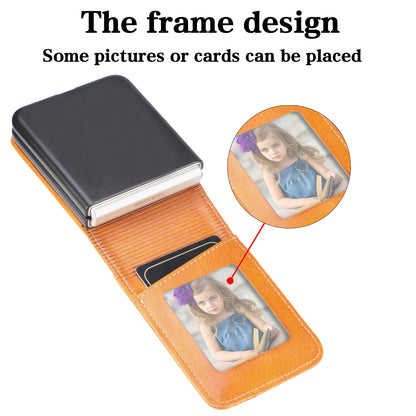 Wallet Phone Case for Samsung Galaxy Z Flip5 5G Anti-Drop PU Leather PC Phone Shell