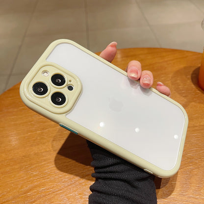 Anti-fall Cover for iPhone 13 Pro Max 6.7 inch Candy Color Frame TPU+Acrylic Phone Case