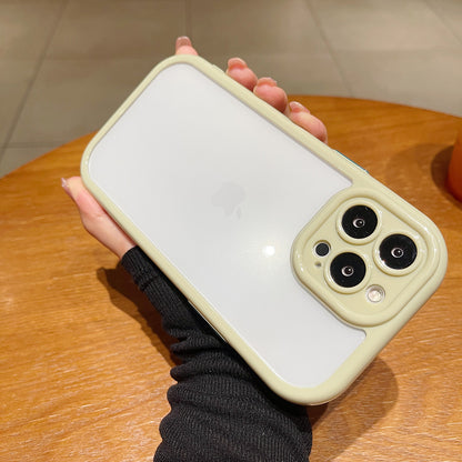 Anti-fall Cover for iPhone 13 Pro Max 6.7 inch Candy Color Frame TPU+Acrylic Phone Case