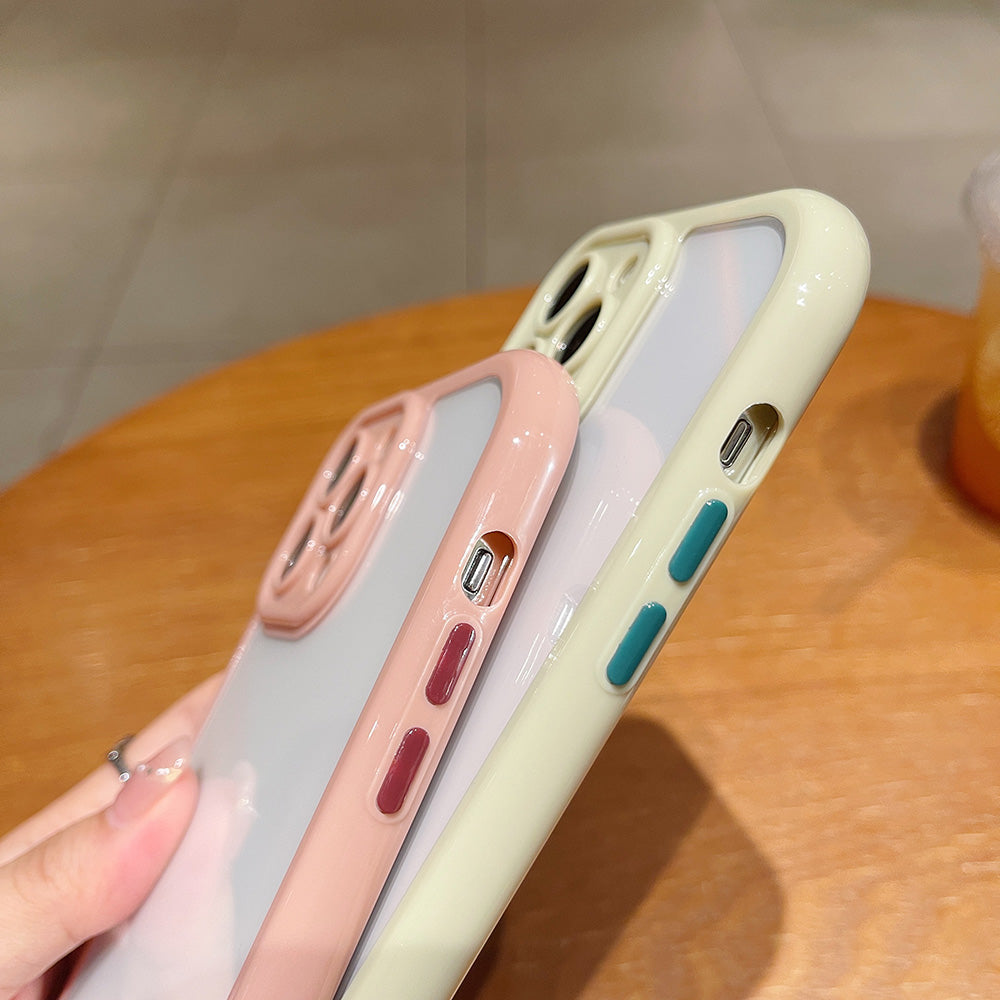 Anti-fall Cover for iPhone 13 Pro Max 6.7 inch Candy Color Frame TPU+Acrylic Phone Case