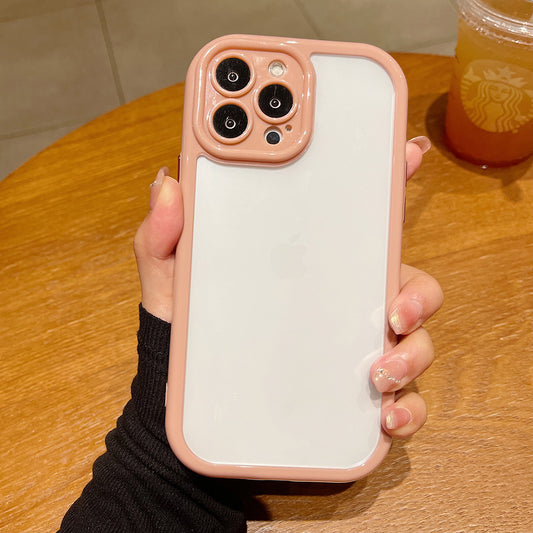 Anti-fall Cover for iPhone 13 Pro Max 6.7 inch Candy Color Frame TPU+Acrylic Phone Case