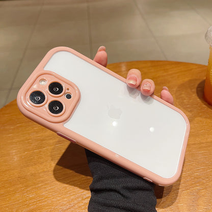 Anti-fall Cover for iPhone 13 Pro Max 6.7 inch Candy Color Frame TPU+Acrylic Phone Case