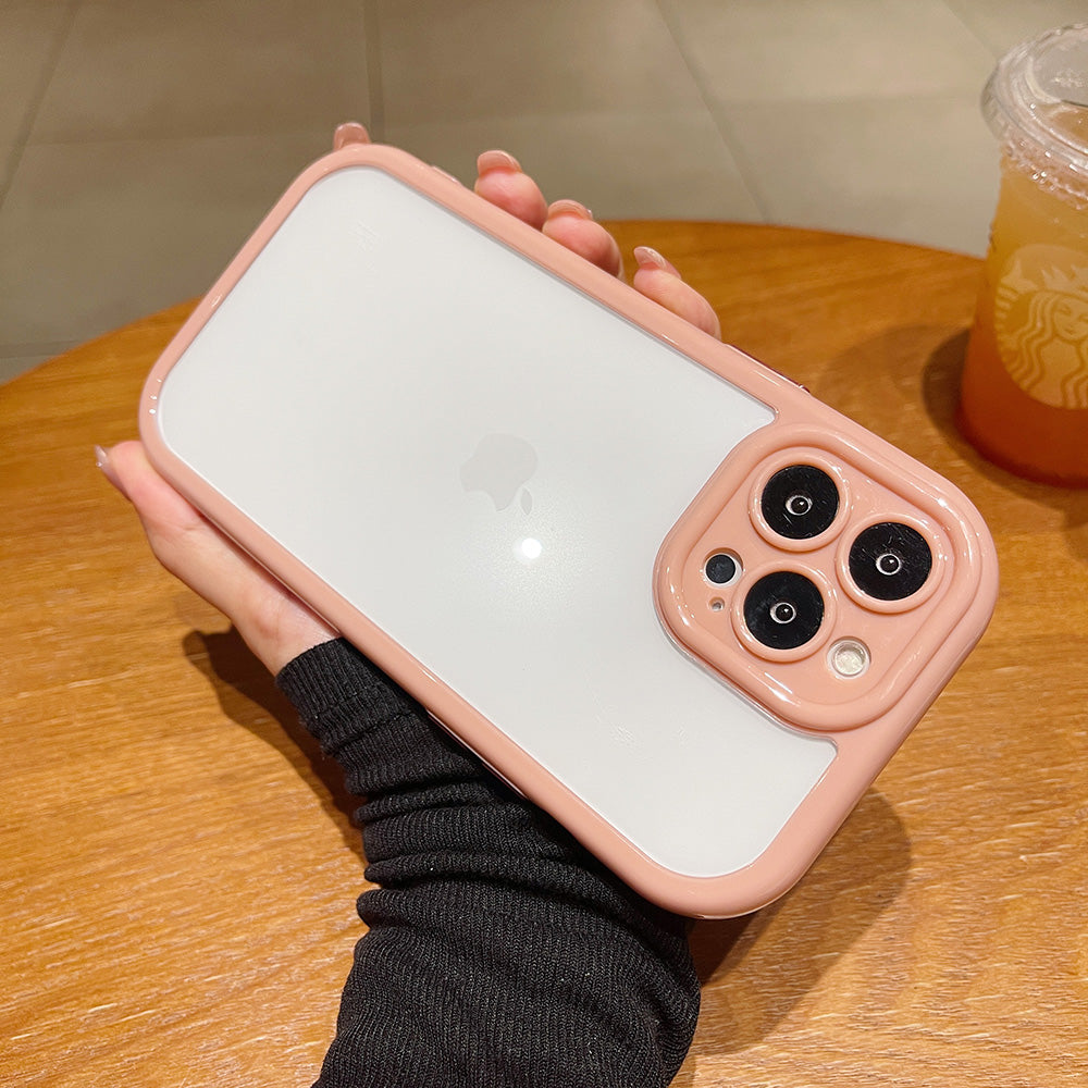 Anti-fall Cover for iPhone 13 Pro Max 6.7 inch Candy Color Frame TPU+Acrylic Phone Case