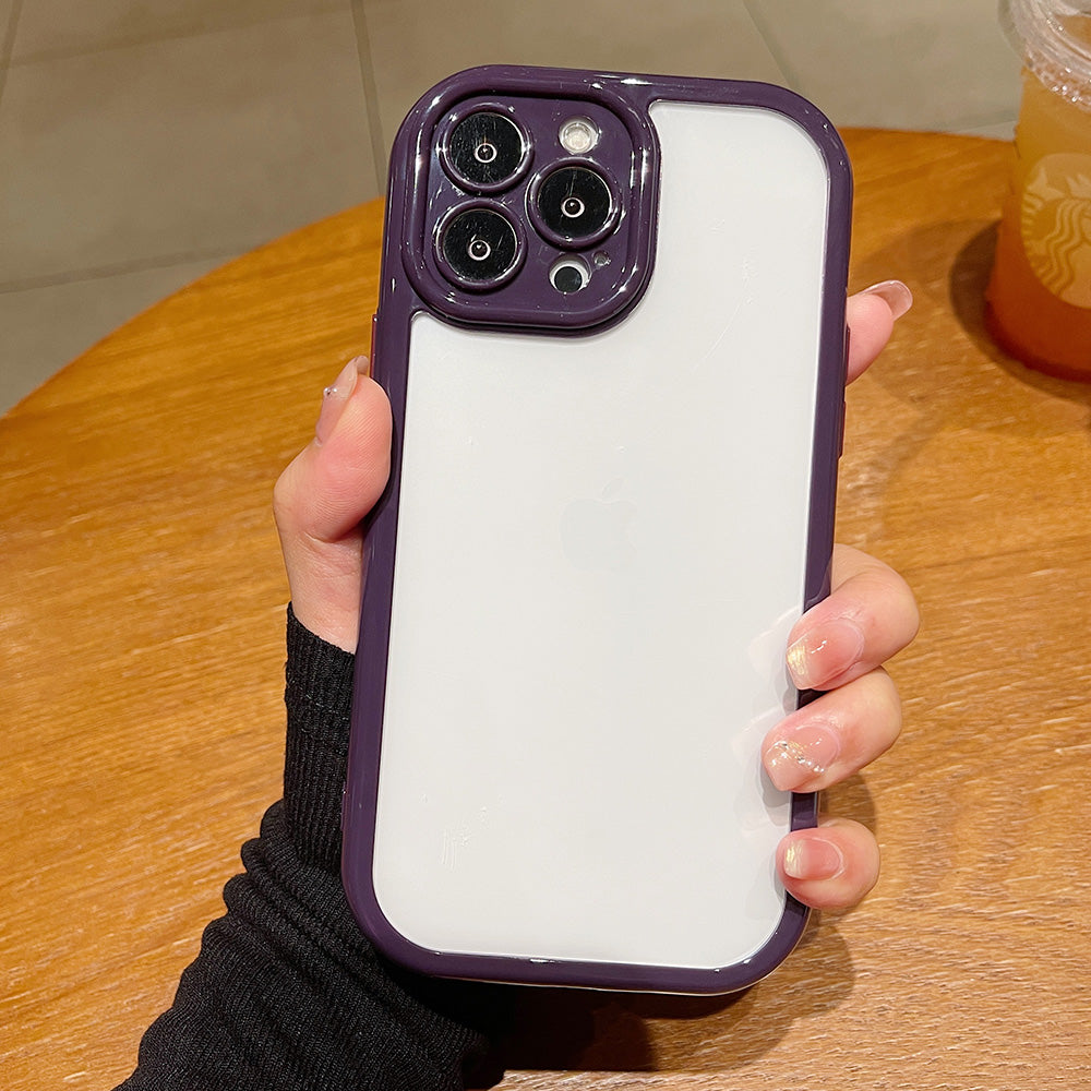 Anti-fall Cover for iPhone 13 Pro Max 6.7 inch Candy Color Frame TPU+Acrylic Phone Case