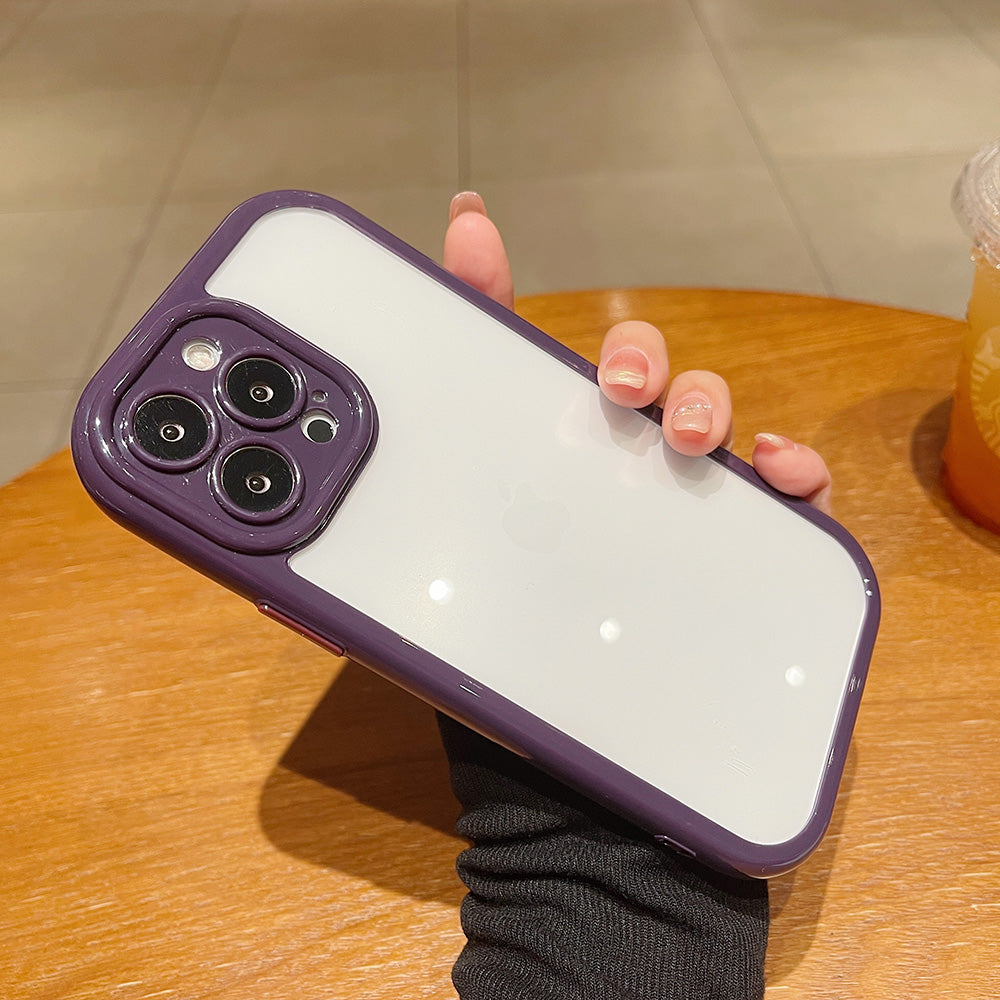 Anti-fall Cover for iPhone 13 Pro Max 6.7 inch Candy Color Frame TPU+Acrylic Phone Case