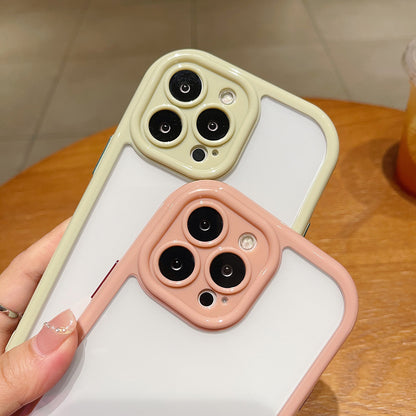 Anti-fall Cover for iPhone 13 Pro Max 6.7 inch Candy Color Frame TPU+Acrylic Phone Case