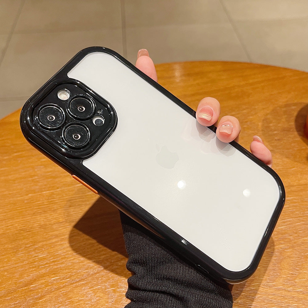 Anti-fall Cover for iPhone 13 Pro Max 6.7 inch Candy Color Frame TPU+Acrylic Phone Case