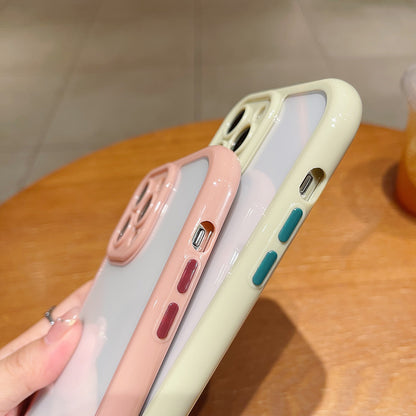 Anti-fall Cover for iPhone 13 Pro Max 6.7 inch Candy Color Frame TPU+Acrylic Phone Case