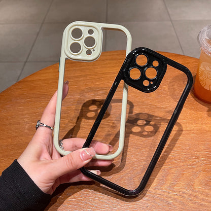 Anti-fall Cover for iPhone 13 Pro Max 6.7 inch Candy Color Frame TPU+Acrylic Phone Case