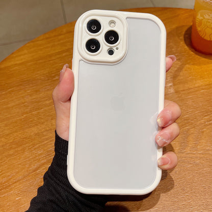 Anti-fall Cover for iPhone 13 Pro Max 6.7 inch Candy Color Frame TPU+Acrylic Phone Case