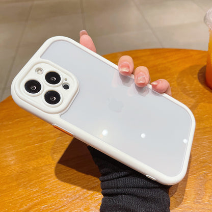 Anti-fall Cover for iPhone 13 Pro Max 6.7 inch Candy Color Frame TPU+Acrylic Phone Case