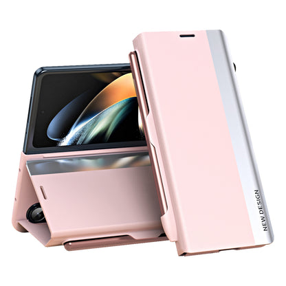 For Samsung Galaxy Z Fold5 5G Shockproof Case PU Leather+PC Phone Cover with Pencil