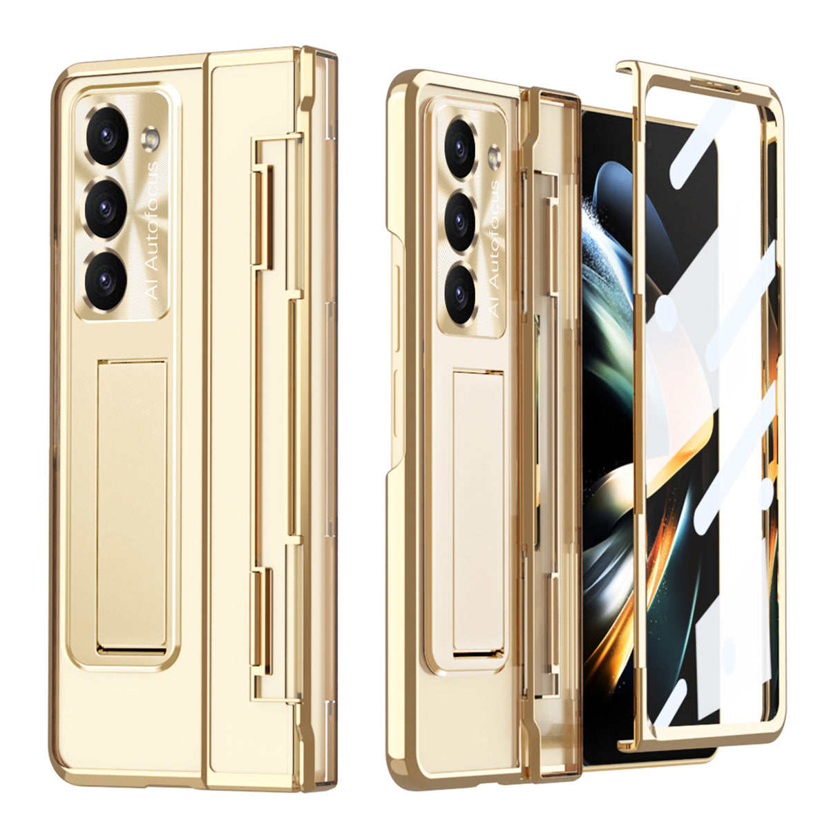 For Samsung Galaxy Z Fold5 5G Kickstand PC Case Shockproof Folding Phone Cover