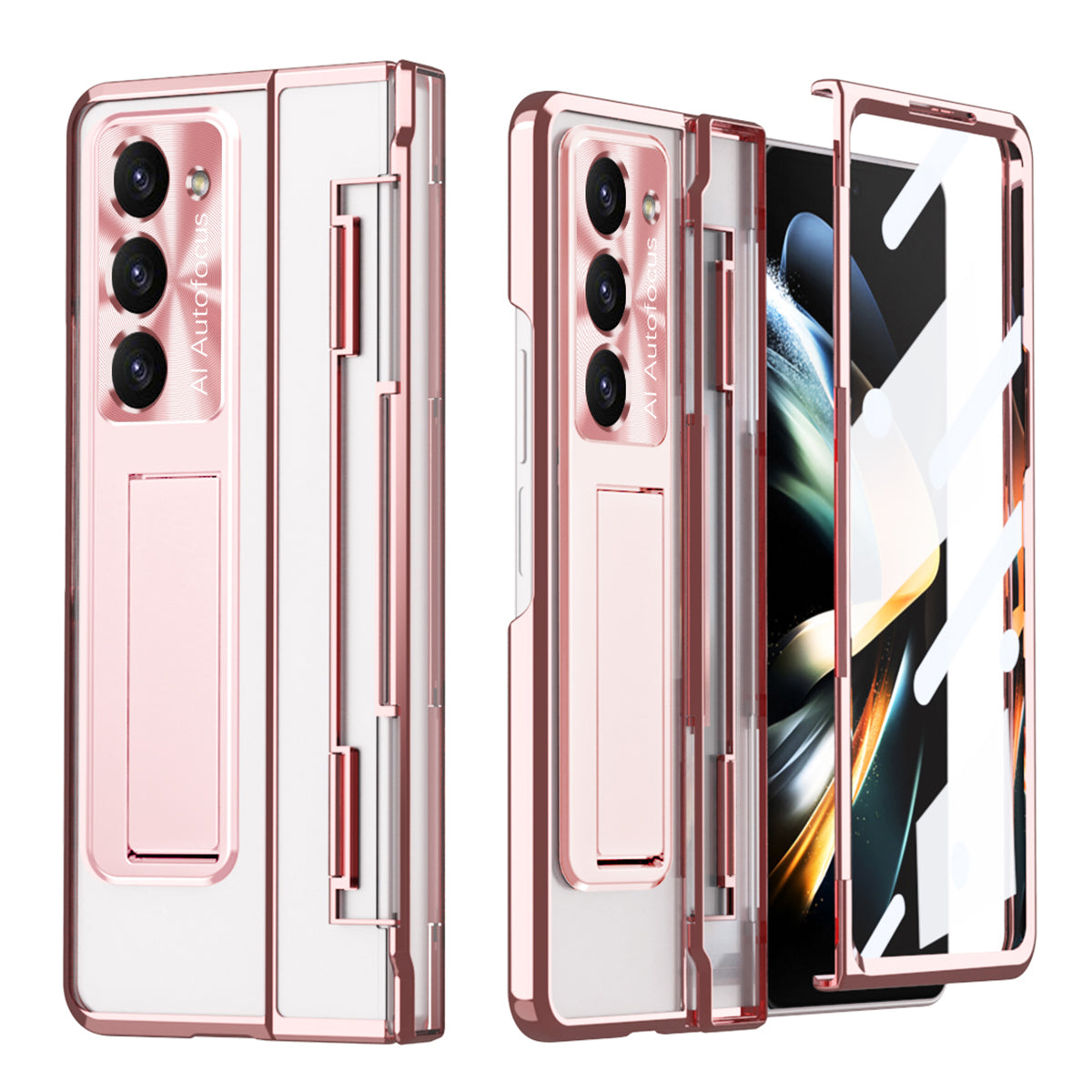 For Samsung Galaxy Z Fold5 5G Kickstand PC Case Shockproof Folding Phone Cover