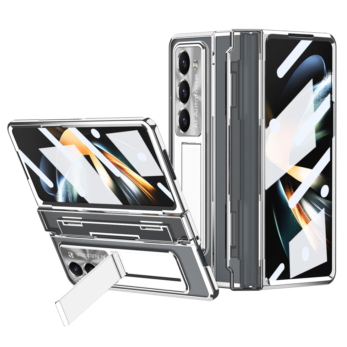 For Samsung Galaxy Z Fold5 5G Kickstand PC Case Shockproof Folding Phone Cover