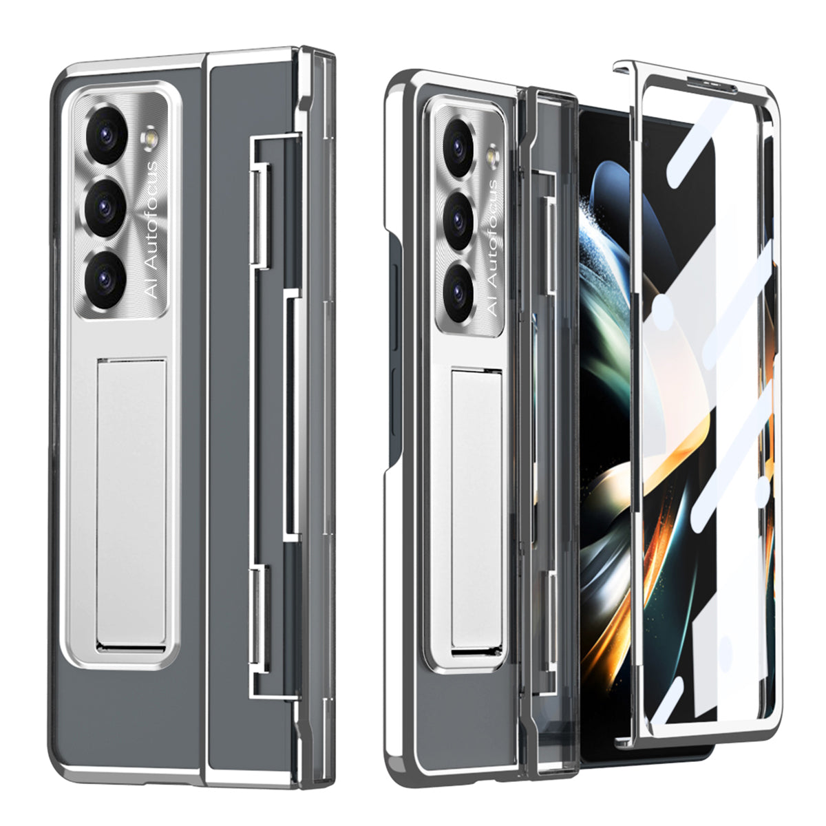 For Samsung Galaxy Z Fold5 5G Kickstand PC Case Shockproof Folding Phone Cover