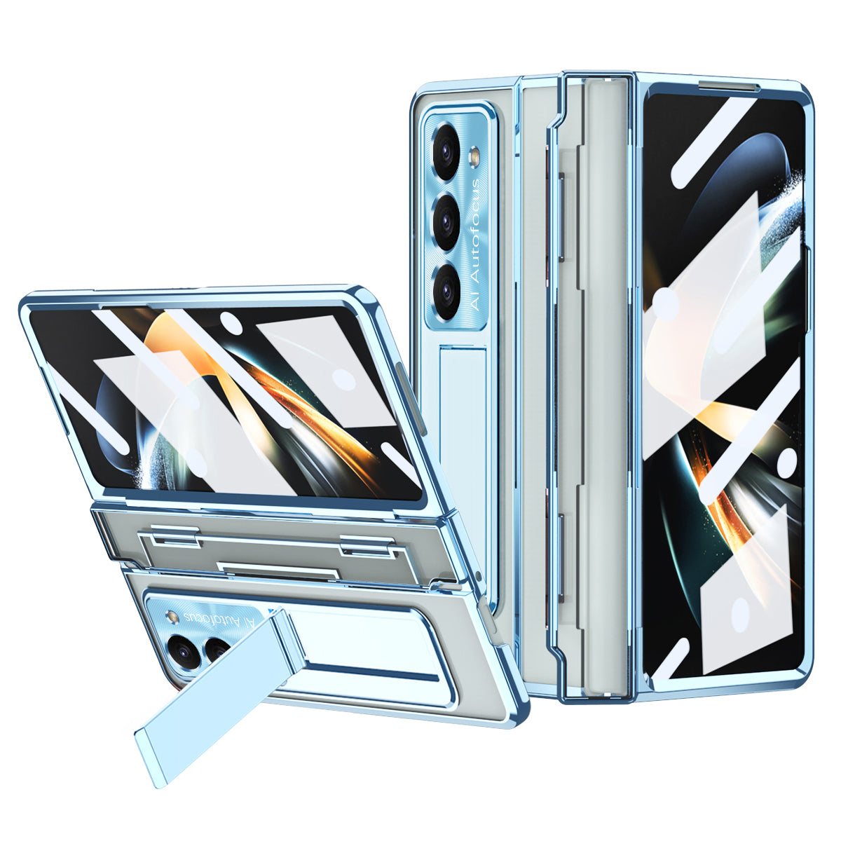 For Samsung Galaxy Z Fold5 5G Kickstand PC Case Shockproof Folding Phone Cover