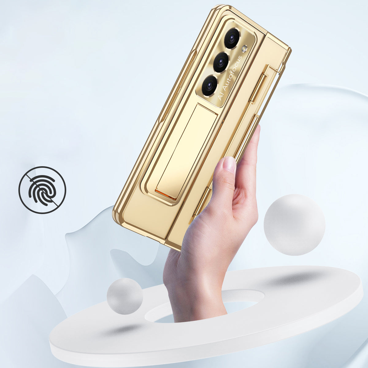 For Samsung Galaxy Z Fold5 5G Kickstand PC Case Shockproof Folding Phone Cover