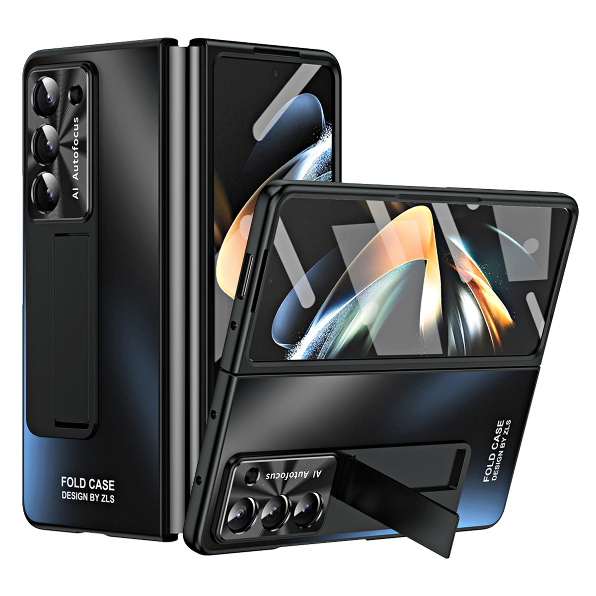 For Samsung Galaxy Z Fold5 5G Hard PC Kickstand Case Shockproof AG Matte Phone Cover