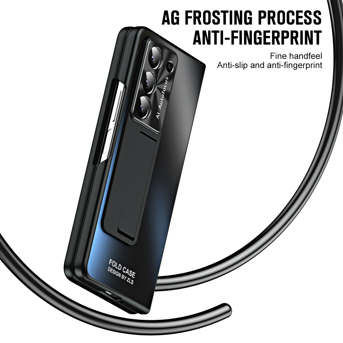 For Samsung Galaxy Z Fold5 5G Hard PC Kickstand Case Shockproof AG Matte Phone Cover