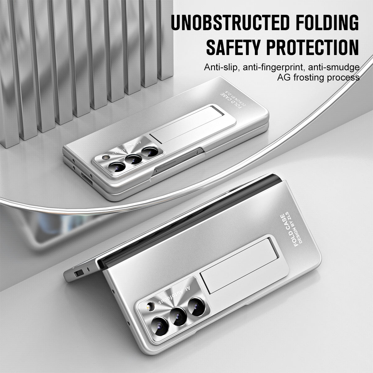 For Samsung Galaxy Z Fold5 5G Hard PC Kickstand Case Shockproof AG Matte Phone Cover