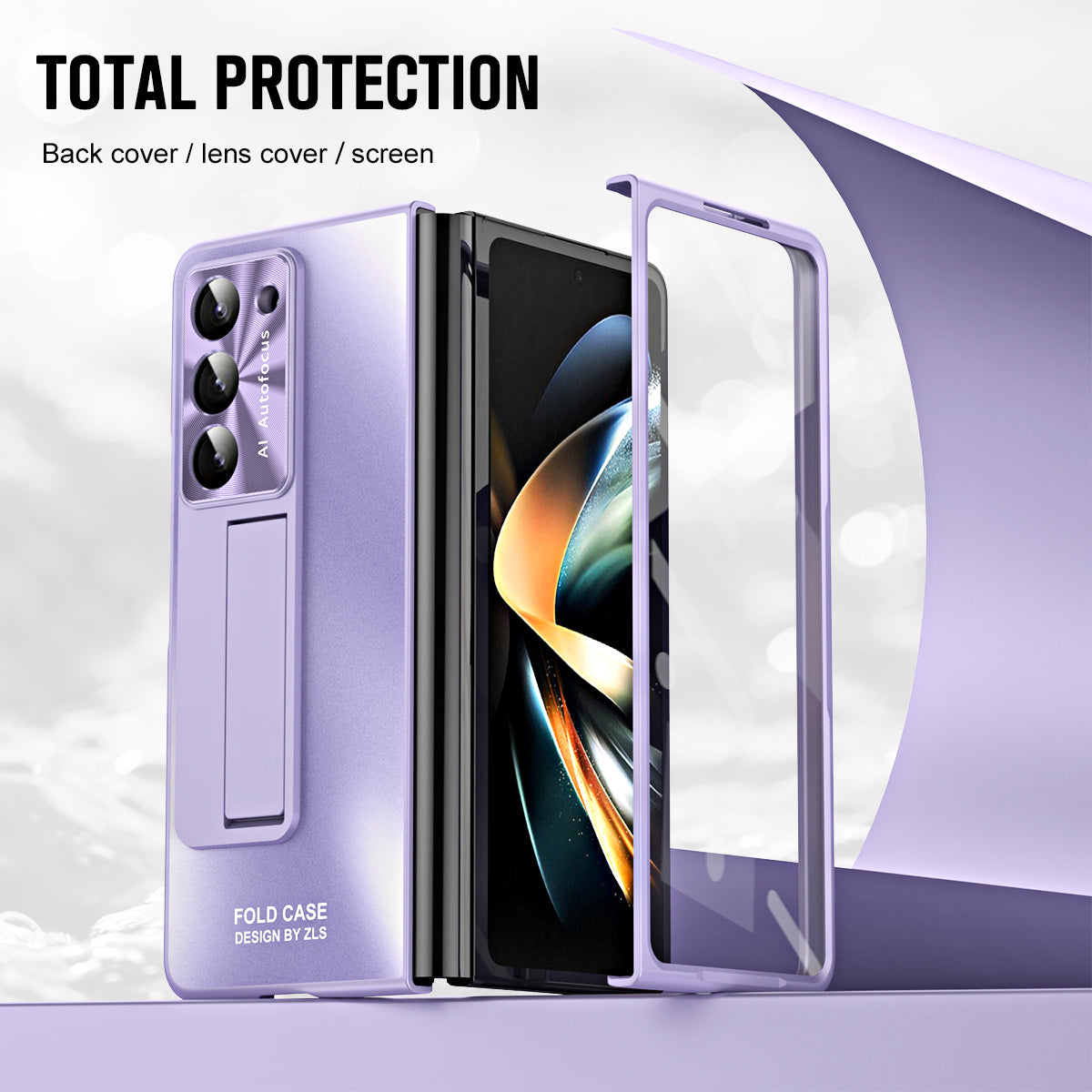 For Samsung Galaxy Z Fold5 5G Hard PC Kickstand Case Shockproof AG Matte Phone Cover