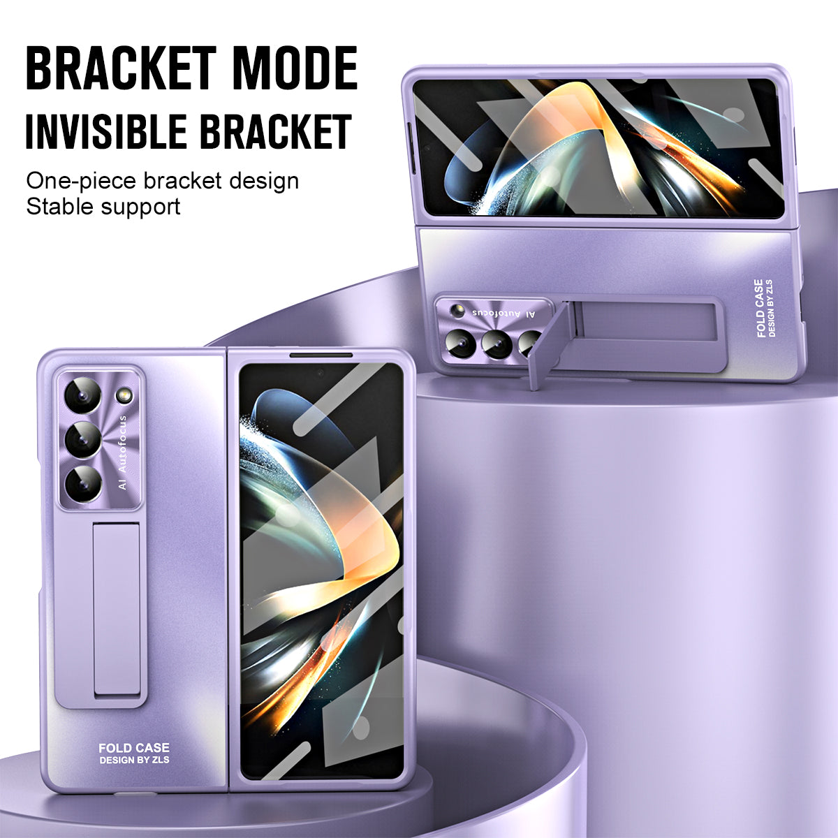 For Samsung Galaxy Z Fold5 5G Hard PC Kickstand Case Shockproof AG Matte Phone Cover