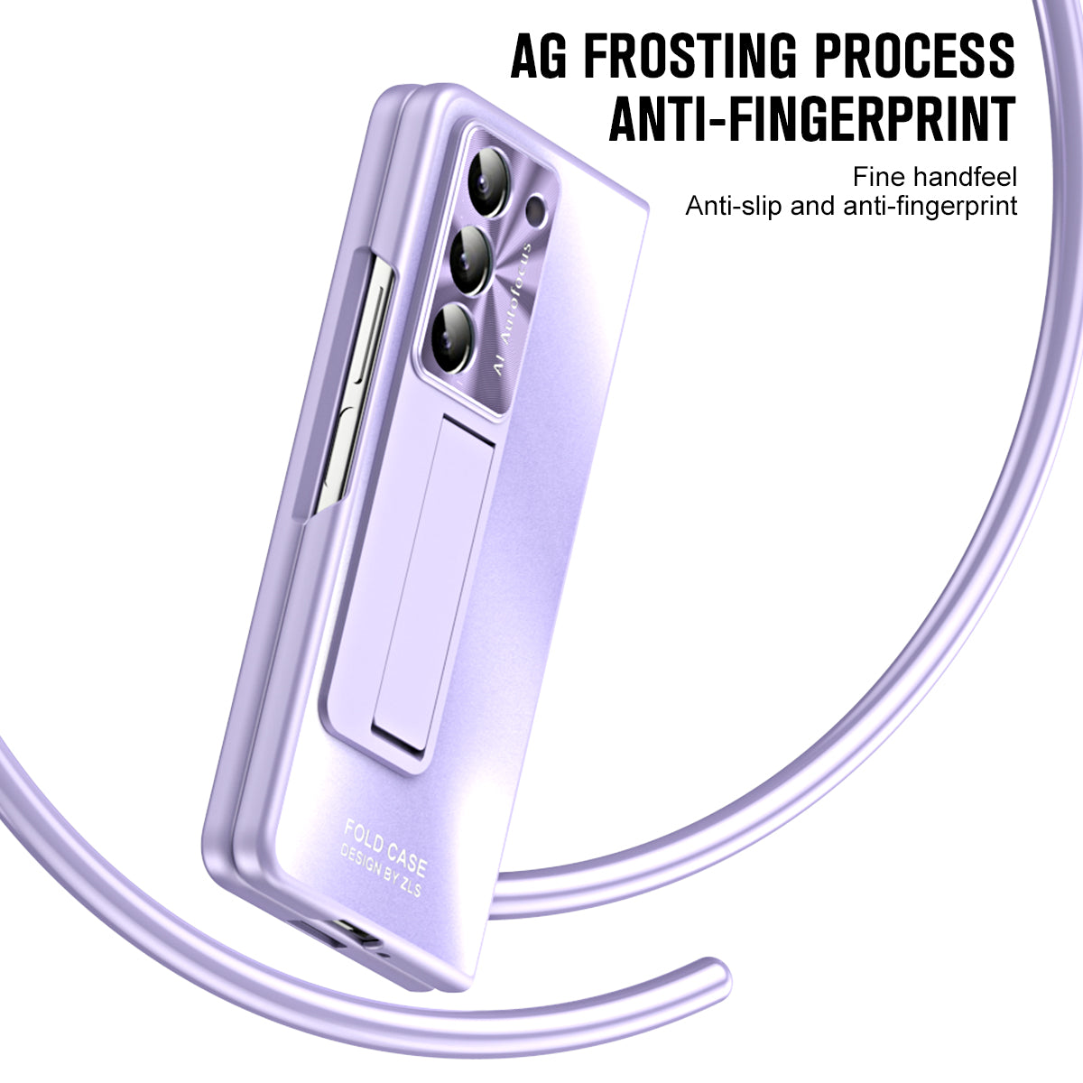 For Samsung Galaxy Z Fold5 5G Hard PC Kickstand Case Shockproof AG Matte Phone Cover