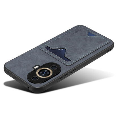 DENIOR For Huawei nova 11 Pro / 11 Ultra Kickstand Card Holder PU Leather Coated TPU Cover Phone Case