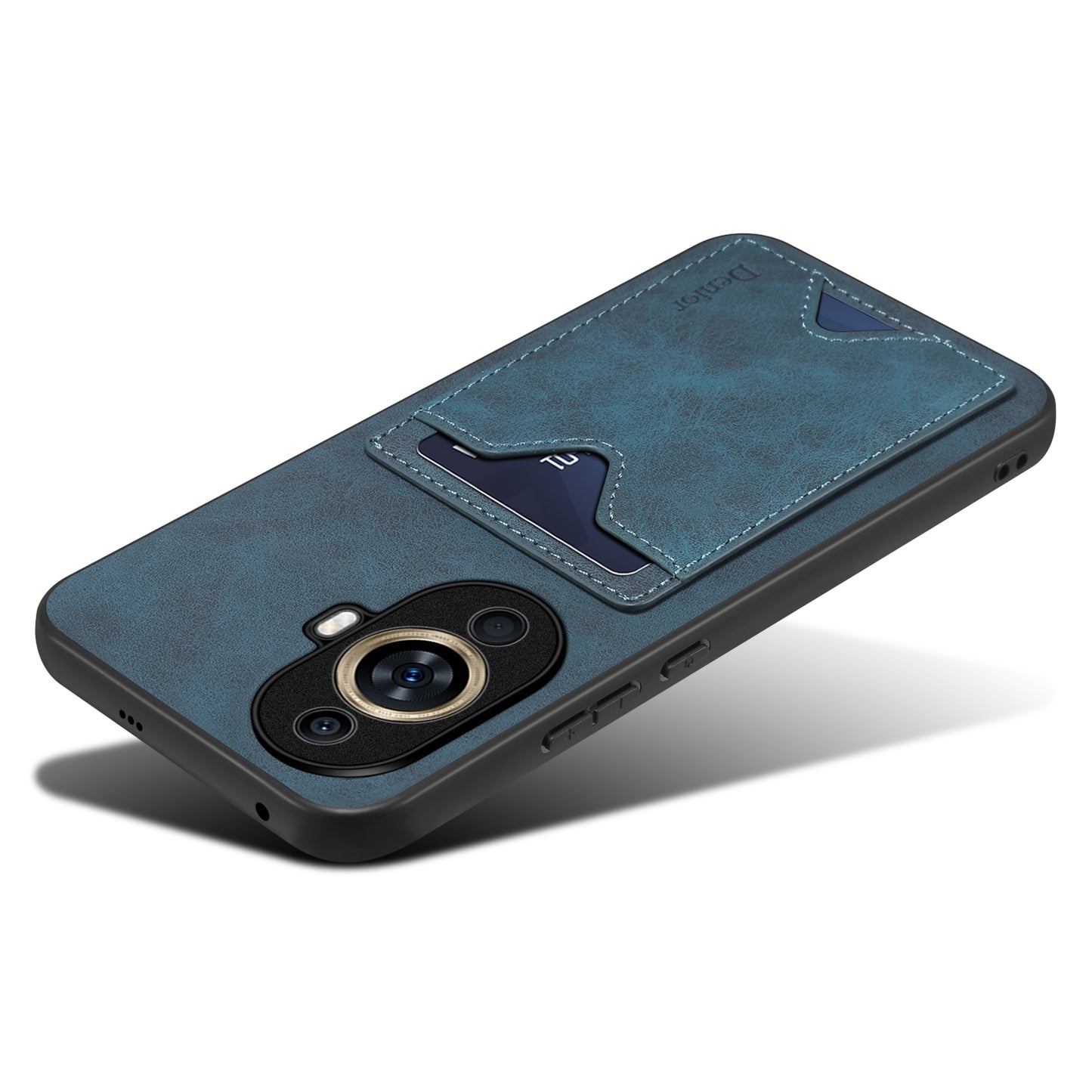 DENIOR For Huawei nova 11 Pro / 11 Ultra Kickstand Card Holder PU Leather Coated TPU Cover Phone Case