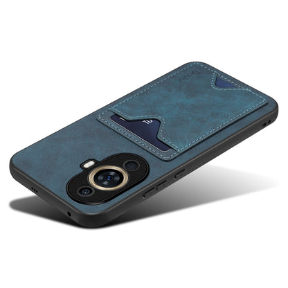 DENIOR For Huawei nova 11 Pro / 11 Ultra Kickstand Card Holder PU Leather Coated TPU Cover Phone Case