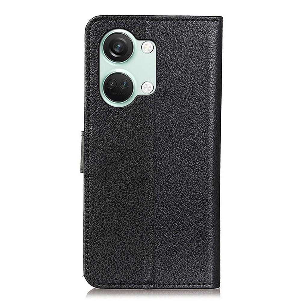For OnePlus Nord 3 5G / Ace 2V Litchi Texture Wallet Stand Cover PU Leather Shockproof Phone Case