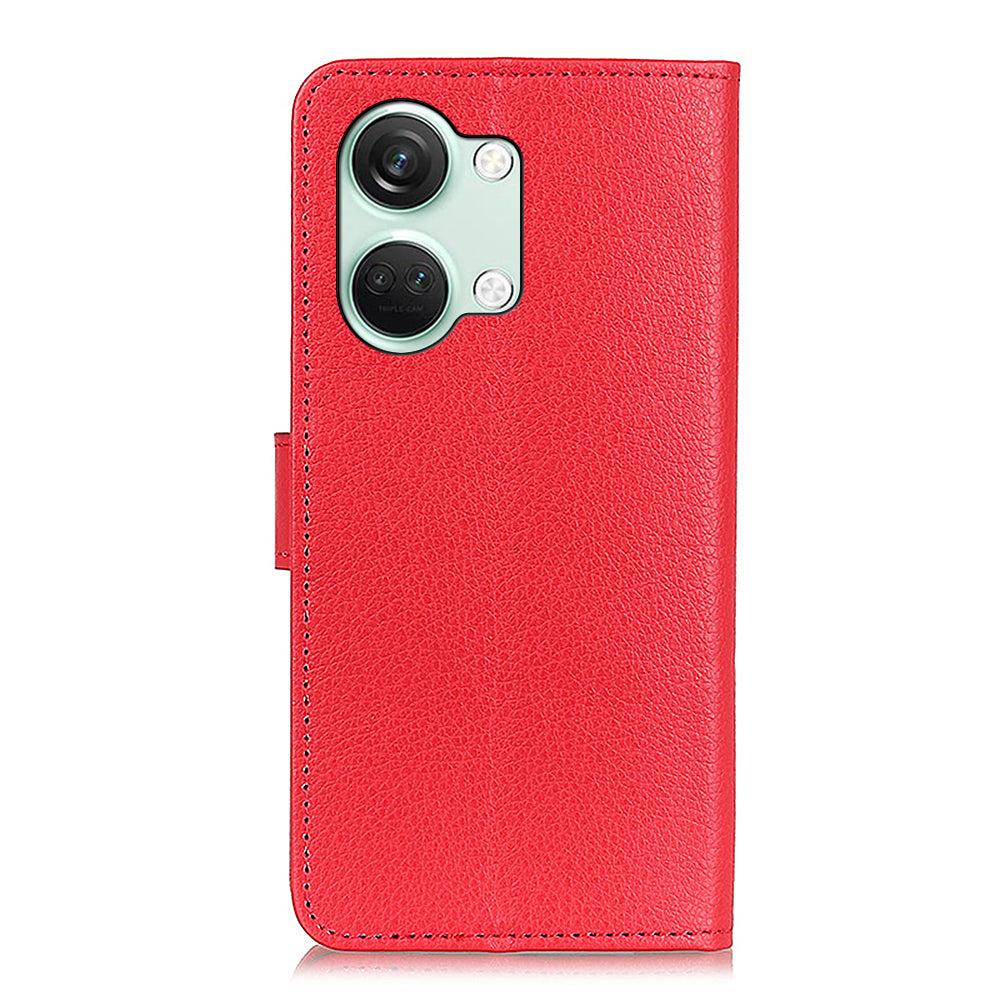 For OnePlus Nord 3 5G / Ace 2V Litchi Texture Wallet Stand Cover PU Leather Shockproof Phone Case