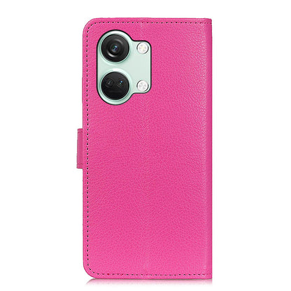 For OnePlus Nord 3 5G / Ace 2V Litchi Texture Wallet Stand Cover PU Leather Shockproof Phone Case